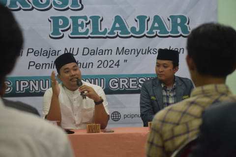 Diskusi Pemilu 2024 KPU Gresik dan IPNU IPPNU Cabang Gresik
