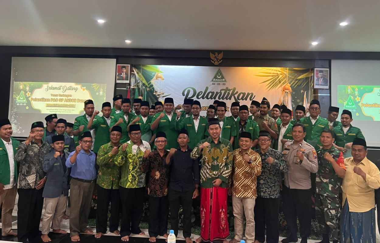 KOMPAK. Stakeholder Nahdlatul Ulama dan para Tokoh di Bungah kompak mengapresiasi Pelantikan PAC GP Ansor Bungah masa khidmat 2023 - 2025. Foto: LTN MWCNU Bungah/NUGres
