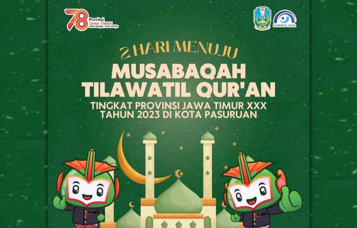 Flyer Publikasi MTQ XXX Tingkat Provinsi Jawa Timur 2023 di Kota Pasuran. Foto/ilustrasi: instgram @pemkotpasuruan/NUGres