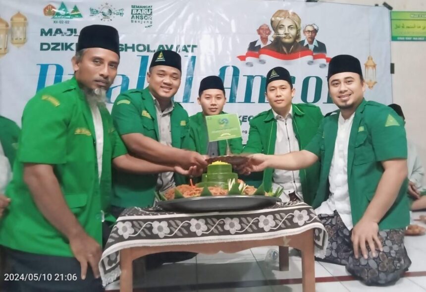 Pimpinan Anak Cabang (PAC) Gerakan Pemuda (GP) Ansor Benjeng Gresik memperingati Hari Lahir (Harlah) ke-90 GP Ansor. Foto: dok PAC GP Ansor Benjeng/NUGres