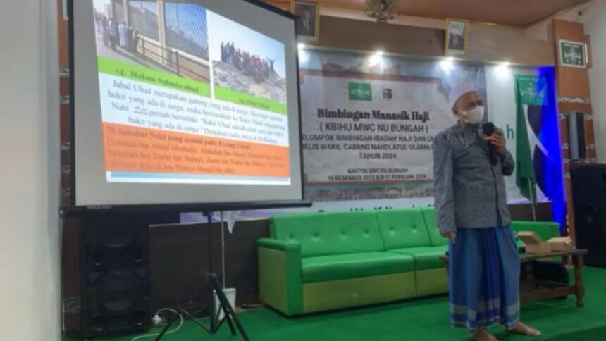 Kelompok Bimbingan Ibadah Haji dan Umroh (KBIHU) MWCNU Bungah siap lepas 117 calon jamah haji (CJH) pada Rabu (29/05/2024) besok, di Universitas Qomaruddin. Foto: dok LTN MWCNU Bungah/NUGres