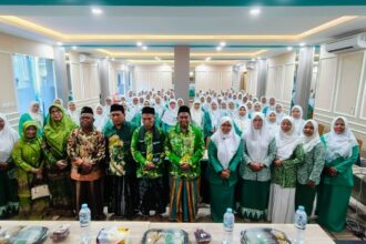 Tiga Pimpinan Anak Cabang Fatayat NU Menganti, Driyorejo dan Kedamean menyelenggarakan Latihan Kader Dasar (LKD) bersama. Foto: dok Panitia/NUGres