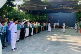 Masa Ta'aruf Siswa Madrasah (Matsama) MTs Ma'arif Sidomukti Kebomas Ajak Peserta Didik Baru Kedepankan Moral dan Prestasi Gemilang, Rabu, (17/7/2024). Foto: dok MTs Ma'arif Sidomukti/NUGres