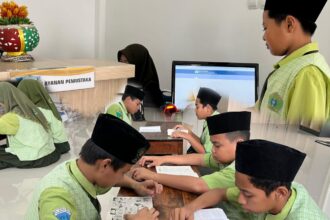 Perpustakaan MTs Nurul Islam Pongangan Manyar Gresik Peraih Juara 1 Lomba Perpustakaan LP Ma'arif NU Cabang Gresik. Foto: dok MTs Nurul Islam Pongangan/NUGres