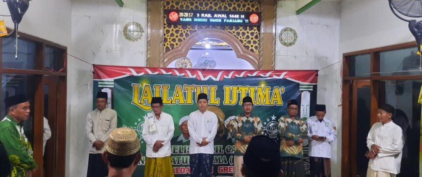 Lailatul Ijtima' MWCNU Kedamean Gresik berlangsung di Ranting NU Ngepung, Jumat (6/9/2024). Foto: dok MWCNU Kedamean/NUGres