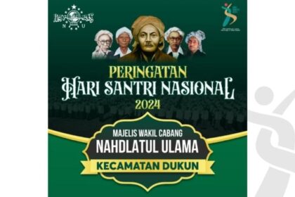 Flyer publikasi rangkaian agenda Hari Santri Nasional Tahun 2024 MWCNU Dukun. Foto: dok MWCNU Dukun/NUGres