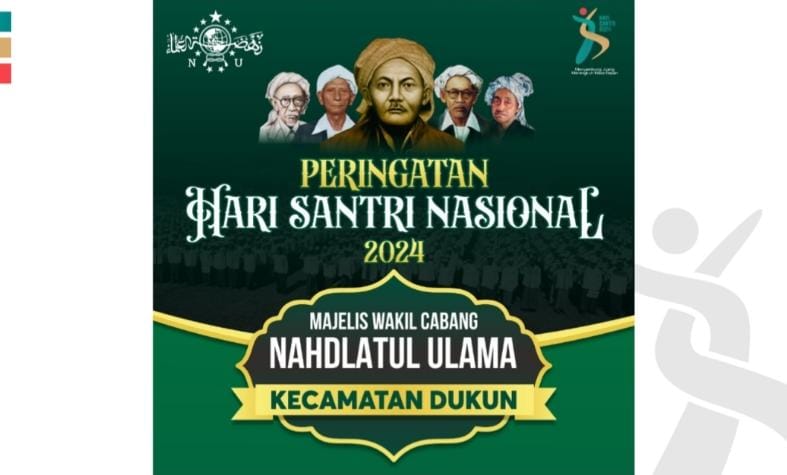 Flyer publikasi rangkaian agenda Hari Santri Nasional Tahun 2024 MWCNU Dukun. Foto: dok MWCNU Dukun/NUGres