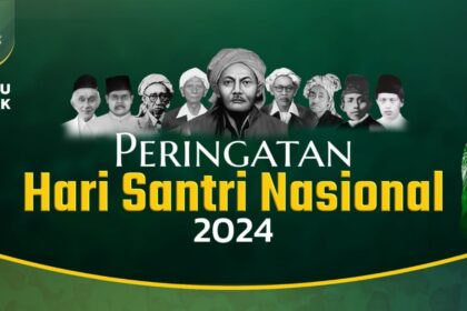 Flyer publikasi peringatan Hari Santri Nasional Tahun 2024 yang diselenggarakan oleh MWCNU Gresik. Foto: dok MWCNU Gresik/NUGres