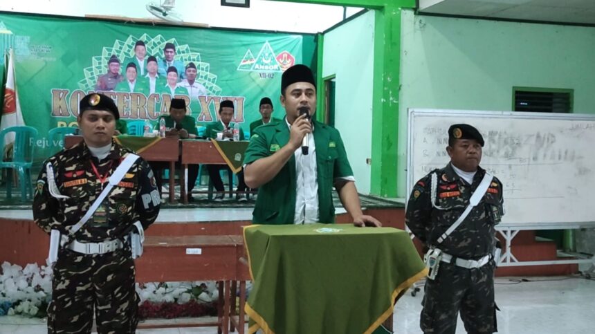 Konfercab ke-XVII PC GP Ansor Gresik menetapkan Mukhamad Ludfi Khambali Abdillah sebagai Ketua PC GP Ansor Gresik 2024 - 2028, Ahad (13/10/2024) dini hari. Foto: NUGres