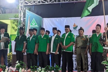 Prosesi pelantikan Pimpinan Anak Cabang (PAC) GP Ansor Karangbinangun Lamongan masa khidmat 2024 - 2027, pada Ahad (6/10/2024) malam. Foto: dok PAC GP Ansor Karangbinangun/NUGres