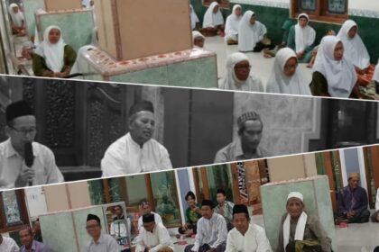 Memperingati Hari Santri Nasional 2024, Pengurus Ranting NU bersama warga NU Kisik Bungah Gresik kenang jasa Santri dan Kiai. Foto: dok PRNU Kisik/NUGres