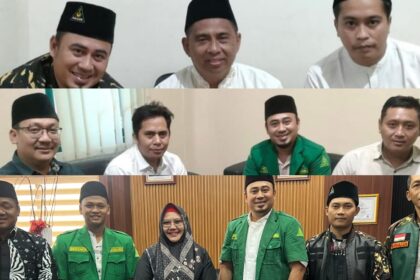 Gerak cepat mandataris Ketua PC GP Ansor Gresik, Lakukan Turba Ranting, Menghadap Ketua PW GP Ansor Jatim, Plt Bupati Gresik, hingga Ketua Tanfidziyah PCNU Gresik. Foto: ist/NUGres