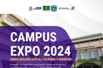 Flyer publikasi Campus Expo 2024 SMANU 1 Gresik yang akan berlangsung 18 November 2024. Foto: dok Humas SMANU 1 Gresik/NUGres