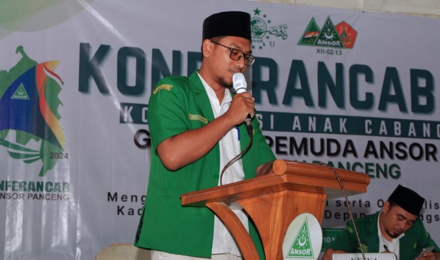 Ketua Pimpinan Anak Cabang (PAC) GP Ansor Panceng masa khidmat 2024 - 2027, Mohammad Niam Shofi. Foto: dok PAC GP Ansor Panceng/NUGres