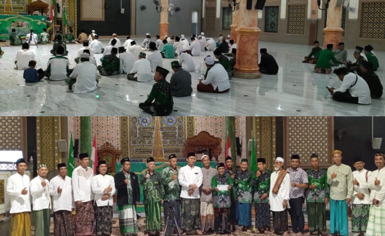 MWCNU Kebomas menggelar Lailatul Ijtima' pemungkas di Ranting NU Indro pada Senin (18/11/2024), sebelum penyelenggaraan Konferensi yang rencananya bakal berlangsung pada pekan awal bulan Desember 2024. Foto: dok MWCNU Kebomas/NUGres