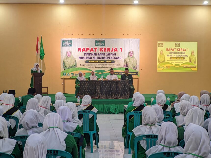 Pimpinan Anak Cabang (PAC) Muslimat NU Balongpanggang menggelar Rapat Kerja 1 pada Sabtu - Ahad 23 - 24 November 2024. Foto: dok PAC Muslimat NU Balongpanggang/NUGres