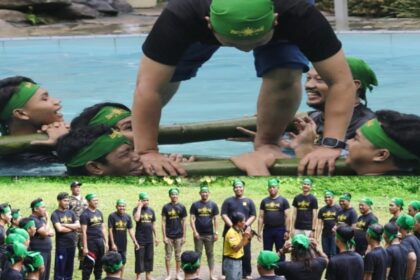 Pimpinan Anak Cabang (PAC) GP Ansor Gresik bersama Satkoryon Banser Gresik menyelenggarakan Ansor Camp dan Upgrading Banser di Wonosalam, Ahad (22/12/2024). Foto: dok PAC GP Ansor Gresik/NUGres