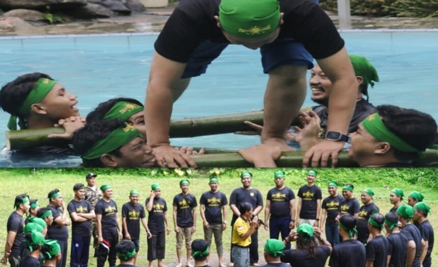 Pimpinan Anak Cabang (PAC) GP Ansor Gresik bersama Satkoryon Banser Gresik menyelenggarakan Ansor Camp dan Upgrading Banser di Wonosalam, Ahad (22/12/2024). Foto: dok PAC GP Ansor Gresik/NUGres