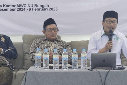 PCNU Gresik Gelar Sosialisasi dan Bimtek Pengukuran Kinerja Jam'iyah di MWCNU Bungah, Rabu (25/12/2024). Foto: dok LTN MWCNU Bungah/NUGres