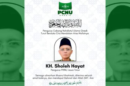 Flyer dukacita dan belasungkawa Pengurus Cabang Nahdlatul Ulama Gresik (PCNU Gresik), Jumat (20/12/2024). Foto: NUGres