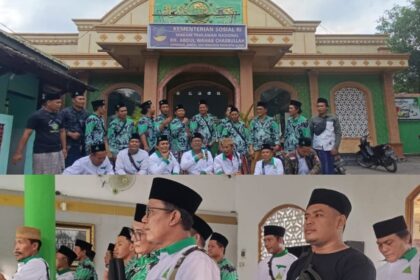 Pimpinan Ranting (PR) GP Ansor Gedangan Sidayu Gresik menyelenggarakan kegiatan "Sido Budal" Ziarah Muassis NU dan Sowan Masyayikh, Jumat (27/12/2024). Foto: dok PR GP Ansor Gedangan/NUGres