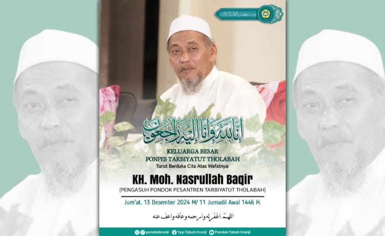 Flyer publikasi dukacita di akun official Yayasan Pondok Pesantren Tarbiyatut Tholabah Kranji Lamongan. Foto: Instagram @pondokkranji/NUGres