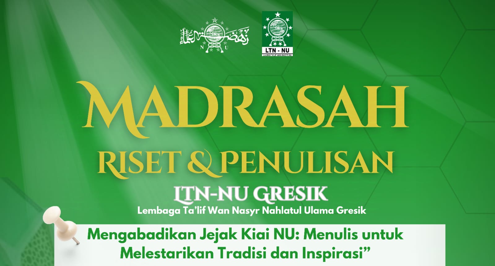 Lembaga Ta'lif wan Nasyr Nahdlatul Ulama (LTN-NU) Gresik bakal selenggarakan Madrasah Riset dan Penulisan. Foto/ilustrasi: dok LTN-NU Gresik/NUGres