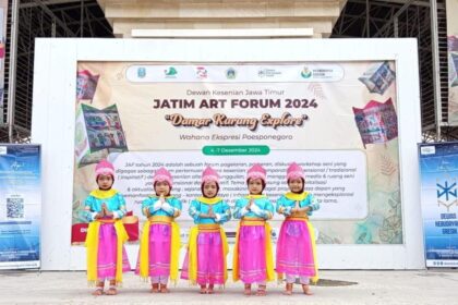 Tari "Ayo Sholat" Anak-anak TKM NU 254 Nurul Ishlah Gresik Semarakkan Panggung Jatim Art Forum, Rabu (4/12/2024) sore. Foto: dok TKM NU 254 Nurul Ishlah Gresik/NUGres