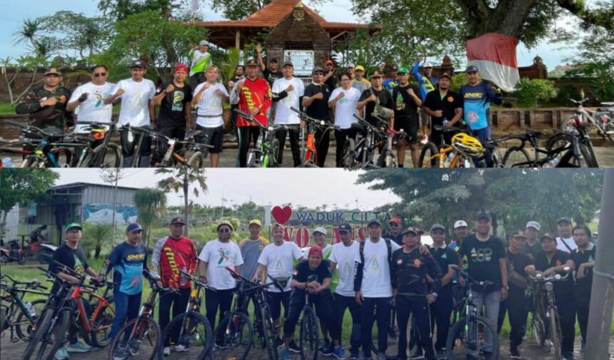 Menjelang Konferancab, PAC GP Ansor Balongpanggang Gresik mengadakan Gowes sekaligus Promosikan Destinasi Wisata, Ahad (1/12/2024). Foto: dok PAC GP Ansor Balongpanggang/NUGres