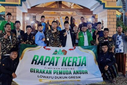 Langkah awal persiapkan program, Pimpinan Ranting (PR) GP Ansor Lowayu selenggarakan Rapat Kerja, Kamis (26/12/2024). Foto: dok PR GP Ansor Lowayu/NUGres