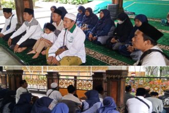 Liburan semester ganjil tahun pelajaran 2024 - 2025, pendidik MI Al Karimi Tebuwung Dukun Gresik mengadakan rihlah ziarah wali dan juga silaturrahim ke pondok pesantren di wilayah Kediri dan Jombang, Ahad (22/12/2024). Foto: dok MI Al Karimi Tebuwung/NUGres