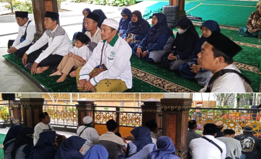 Liburan semester ganjil tahun pelajaran 2024 - 2025, pendidik MI Al Karimi Tebuwung Dukun Gresik mengadakan rihlah ziarah wali dan juga silaturrahim ke pondok pesantren di wilayah Kediri dan Jombang, Ahad (22/12/2024). Foto: dok MI Al Karimi Tebuwung/NUGres