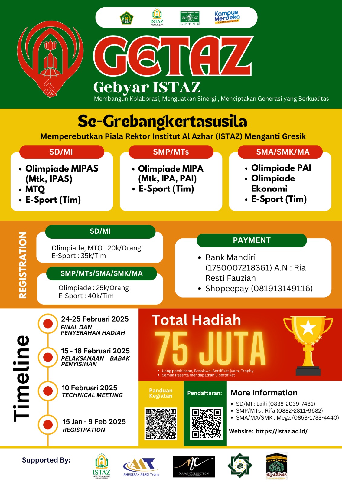 Flyer Publikasi Gebyar ISTAZ 2025. Foto: dok ISTAZ/NUGres