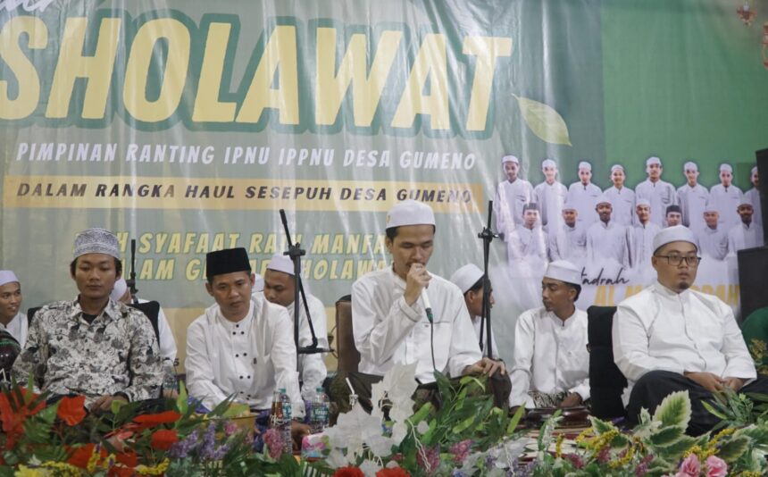 Gebyar Sholawat dalam rangkaian Haul Sesepuh Desa Gumeno, Kecamatan Manyar, Kabupaten Gresik sukses berlangsung pada Sabtu (25/1/2025). Foto: dok Cyber NU Gumeno/NUGres