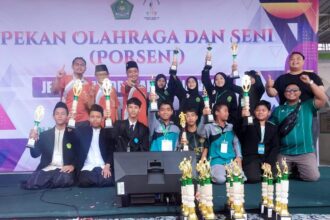 Madrasah Sakti Borong Piala di PORSENI KKMTs 05 Gresik Tahun 2025, Selasa (28/1/2025). Foto: dok MTs Ma'arif Sidomukti Kebomas/NUGres