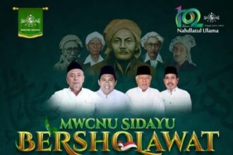 Peringatan Hari Lahir (Harlah) ke-102 Nahdlatul Ulama, MWCNU Sidayu selenggarakan kegiatan "MWCNU Sidayu Bersholawat" pada Sabtu 18 Januari 2025 di Alun-alun Sidayu. Foto: dok MWCNU Sidayu/NUGres