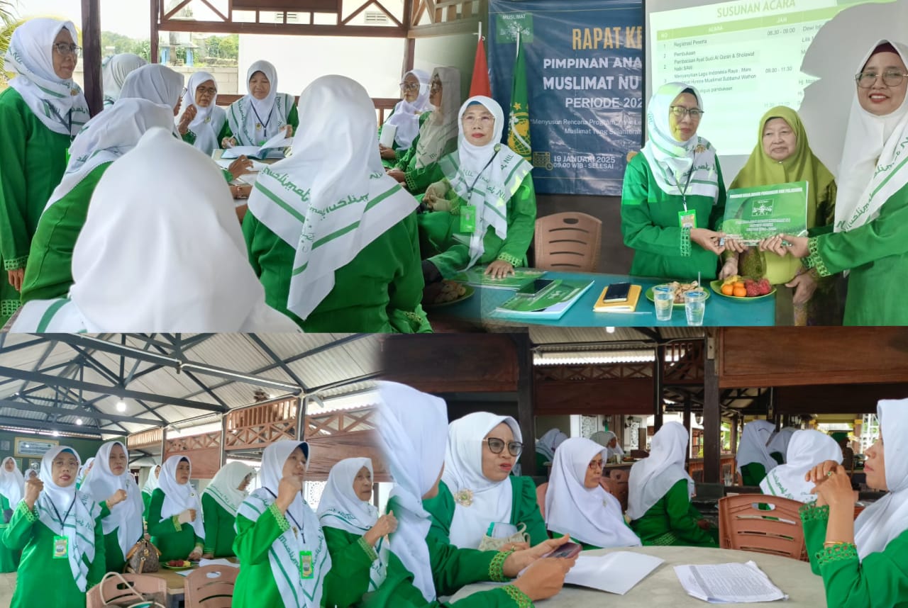 Suasana penuh dengan antusias tampak di Rapat Kerja ke-I PAC Muslimat NU Panceng. Foto: dok PAC Muslimat NU Panceng/NUGres