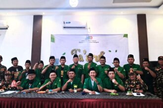 Pimpinan Anak Cabang (PAC) GP Ansor Menganti menghelat Ta'aruf kepengurusan masa khidmat 2024 - 2027, pada Ahad (5/1/2025). Foto: dok PAC GP Ansor Menganti/NUGres