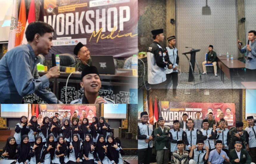 Tingkatkan Pengetahuan dan Kecakapan, Himpunan Mahasiswa Program Studi (Himaprodi) Komunikasi dan Penyiaran Islam (KPI) Universitas Kiai Abdullah Faqih (UNKAFA) Gresik menggelar Workshop Media, Selasa (7/1/2025). Foto: dok Himaprodi KPI UNKAFA/NUGres