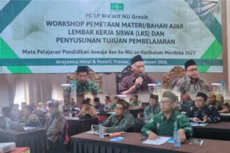 Pengurus Cabang Lembaga Pendidikan Ma'arif Nahdlatul Ulama Gresik menyelenggarakan Workshop Pemetaan Materi dan Bahan Ajar, Kamis - Jumat (9 - 10/1/2025). Foto: dok PC LP Ma'arif NU Gresik/NUGres