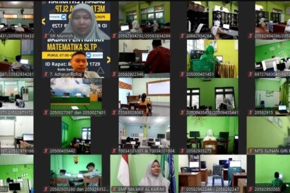 Semarak Harlah ke-102 Nahdlatul Ulama, Pengurus Cabang LP Ma'arif NU Gresik menyelenggarakan tahapan seleksi Olimpiade Matematika dan IPA Tingkat MTs/SMP Tahun 2025, Kamis (16/1/2025). Foto: dok PC LP Ma'arif NU Gresik/NUGres