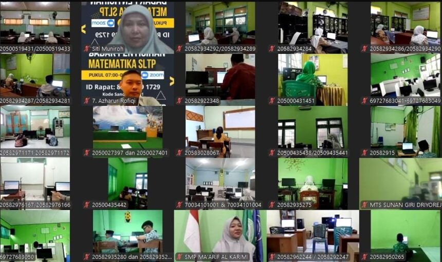 Semarak Harlah ke-102 Nahdlatul Ulama, Pengurus Cabang LP Ma'arif NU Gresik menyelenggarakan tahapan seleksi Olimpiade Matematika dan IPA Tingkat MTs/SMP Tahun 2025, Kamis (16/1/2025). Foto: dok PC LP Ma'arif NU Gresik/NUGres