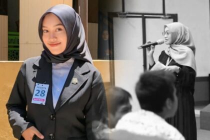 Chasnaa' Nabilah, Ketua Pimpinan Anak Cabang (PAC) Ikatan Pelajar Putri Nahdlatul Ulama (IPPNU) Gresik. Foto: ist/NUGres