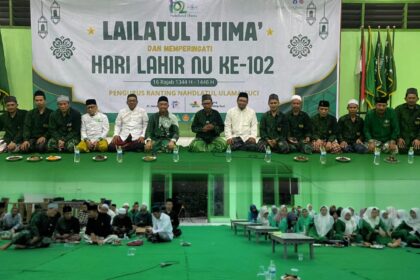 Momen Harlah ke-102 NU, PRNU Suci Manyar Gresik Selenggarakan Lailatul Ijtima' dan Musran, Jum'at (31/1/2025). Foto: dok PRNU Suci/NUGres