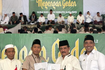 Koperasi NUKU Sejahtera Abadi Teken Kerja sama dengan SMK PGRI 1 Gresik melalui pemasaran produk air minum. Foto: dok MWCNU Gresik/NUGres