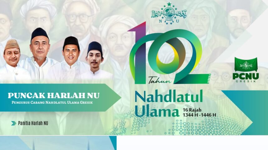 Puncak Peringatan Hari Lahir ke-102 Nahdlatul Ulama diselenggarakan oleh Pengurus Cabang Nahdlatul Ulama Gresik pada Sabtu 22 Februari 2025. Foto: dok Panitia Harlah NU, PCNU Gresik/NUGres