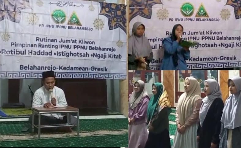 Rutinan Jumat Kliwon PR IPNU IPPNU Belahanrejo, Kedamean, Gresik, berlangsung pada Jumat (14/2/2025) malam, kegiatan ini menjadi medium Silaturahim dan Pembelajaran. Foto: dok PR IPNU IPPNU Belahanrejo/NUGres