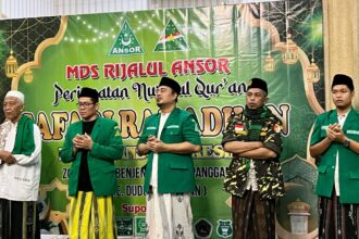 Konsolidasi Pimpinan Cabang (PC) Gerakan Pemuda (GP) Ansor Gresik di Zona Barat sekaligus Memperingati Nuzulul Qur'an. Foto: dok PC GP Ansor Gresik/NUGres