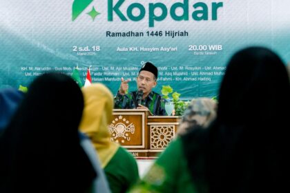 Lailatul Kopdar Ramadan 1446 H MWCNU Bungah, di hari keempat ngaji kitab Al-Misku Al-Faih, menghadirkan qori' Ustadz Musthofa. Foto: dok LTN MWCNU Bungah/NUGres