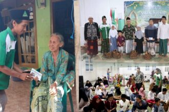 Lembaga Ansor Peduli, Pimpinan Ranting GP Ansor Sekapuk kembali menghelat santunan yang secara rutin digelar setiap bulan suci Ramadan tiba. Foto: dok PR GP Ansor Sekapuk/NUGres